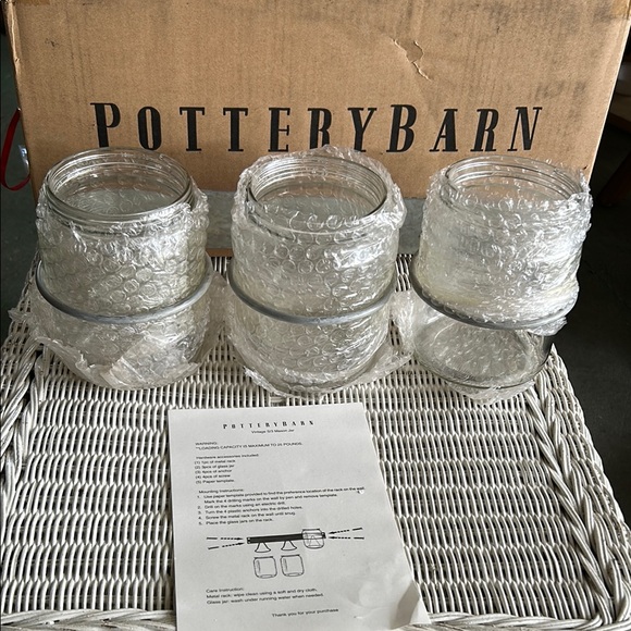 Pottery Barn Other - Pottery Barn Vintage 3 Jars Wall Storage BNIB